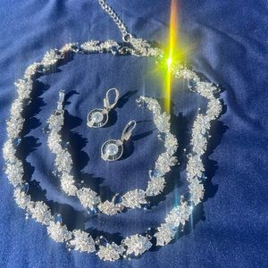 Necklace, bracelet, and earring set